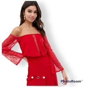 New ASOS red lace jumpsuit